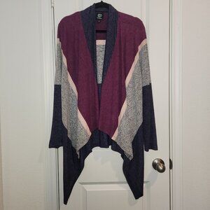 Bobeau Wallace Brushed Colorblock Cardigan- Size Medium